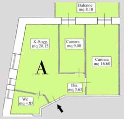 Residenza Principe Di Piemonte - foto 5 (Mappa Trilocale Con Vista)