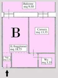 Residenza Principe Di Piemonte - foto 6 (Mappa Bilocale Con Balcone)